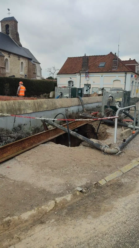 Au milieu des nombreuses réparations liées aux tempêtes Eunice et Franklin, intervention d'urgence en fin de semaine dernière !